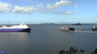 Condor Ferries  Commodore Goodwill Arrivée triomphale à St Malo [upl. by Anni]