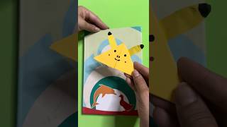 Kolay Origami Yapımı Pikachu Kitap Ayracı🌸 [upl. by Ateekahs]