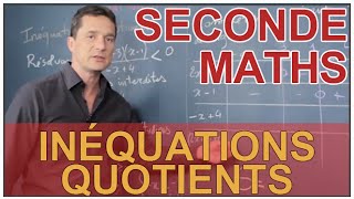 Inéquations quotients  Équations inéquations  Maths seconde  Les Bons Profs [upl. by Navillus]