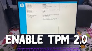 How To Enable TPM 20 in HP LAPTOP Bios for Windows 11 [upl. by Esilrahc292]