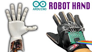 Arduino Flex Sensor controlled Robot Hand  Prosthetic Hand [upl. by Langsdon33]