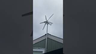 Vevor wind turbine 500w Needs fast spinning to produce enough V to charge 12V battery windmill [upl. by Efeek426]