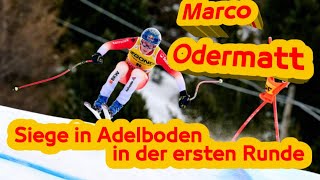 Skistar Marco Odermatt legte in der ersten Runde den Grundstein für seinen dritten Sieg in Adelboden [upl. by Gagnon]