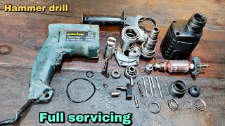 2 20mm hammer drill machine bearingoringcarbon change and full servicing  hammer drill repair [upl. by Lurleen]