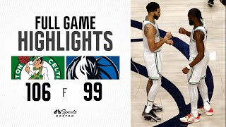 FULL GAME HIGHLIGHTS Celtics roll past the Mavs on the road 10699 take dominant 30 series lead [upl. by Bresee276]