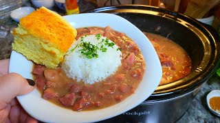 Slow Cooker RED BEANS with Smoked Turkey Wings  Red Beans amp Rice EASY [upl. by Etsirhc]