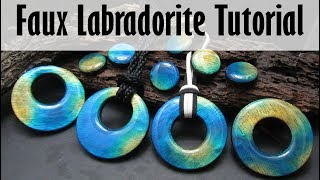 Polymer Clay Faux Technique Faux Labradorite Tutorial [upl. by Novar]