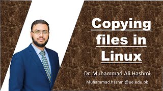 Linux Tutorial 05  Copying in Linux while Excluding some Files  Dr M A Hashmi [upl. by Bilak931]