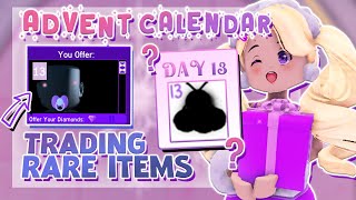 ADVENT CALENDAR DAY 13 TRADING RARE ITEMS Royale High Glitterfrost Update 2023 Roblox [upl. by Ahs]