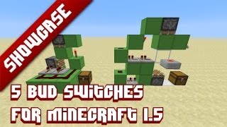 Minecraft Showcase  5 Working BUD switch designs for 15 [upl. by Ecadnac]