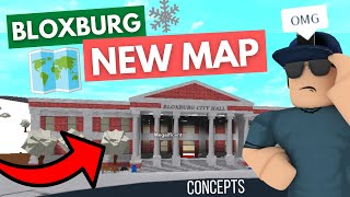 BLOXBURGS NEW MAP CITY HALL DESIGN Update Concepts [upl. by Normie]