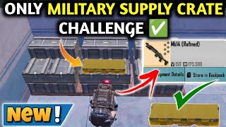 ONLY MILITARY SUPPLY CRATE CHALLENGE 🤪 PUBG METRO ROYALE CHAPTER 22 [upl. by Nelleh539]