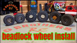 how to install beadlock wheels tips and tricks trx4m [upl. by Niak]