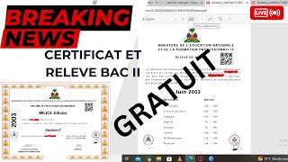 CERTIFICATGRATUIT MENFP CERTIFICAT diplômebaccalauréat CERTIFICATGRATIS [upl. by Seavey]