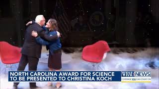 Christina Koch to receive North Carolina Award from Gov Roy Cooper [upl. by Leiru]