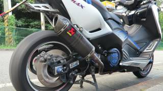 YAMAHA Tmax 530 【Akrapovic Exhaust Full System NO DB KIIER】 [upl. by Redliw777]