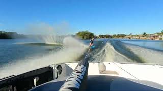 Slalom water ski Nov 5 2023  MMW 32mph 35’ off [upl. by Ahsinod809]