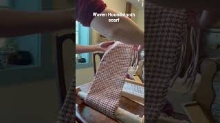 Woven Houndstooth Scarf on Ashford Rigid Heddle Loom using my Naturally Dyed Yarn [upl. by Alhan]