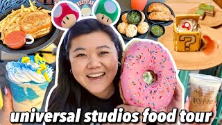 What to Eat at UNIVERSAL STUDIOS HOLLYWOOD Universal Studios Food Tour 2024 [upl. by Atinwahs]