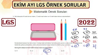 20212022 LGS Kasım Ayı MEB Örnek Sorular MATEMATİK  Taktikli Anlatım [upl. by Ased720]