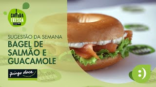 Comida Fresca  Bagel de Salmão e Guacamole  Pingo Doce [upl. by Ellehcyt277]