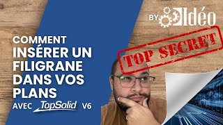 Filigrane dans vos plans Topsolidwood  Facile  ASTUCE plan tellement simple et tellement bien [upl. by Nyer519]