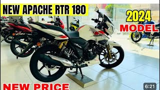 Ye Hai 2024 TVS Apache RTR 180 2v New ModelReviewOn Road Price  Features King In180cc Segment [upl. by Zurheide]