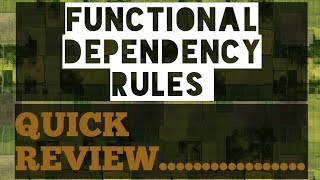 02 Functional Dependency RULES  DBMS [upl. by Stout]