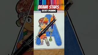 Secret drawing BRAWL STARS LETTER A  Amber ♥️🧡 shorts brawlstars brawl secret art drawing [upl. by Lien847]