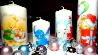 DIY CANDELE PERSONALIZZATE  PRINTED CANDLES  Idea regalo per Natale  🎅🎄 [upl. by Ahsilav27]