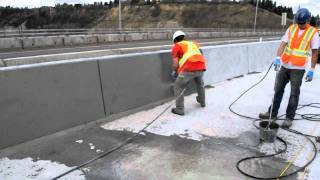 Sack and rub finish  bridge concrete barriersAVI [upl. by Henriques]