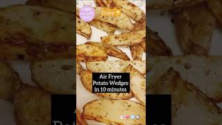 Air Fryer potato wedges in 10 minutes shorts viralvideo source foryou fyp pti aamiraway [upl. by Rihsab]