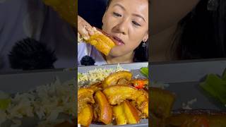 Fatty Pork Belly Braised With Rice Mukbang🐖Full Video On Rubi Rai Mukbang [upl. by Belita]