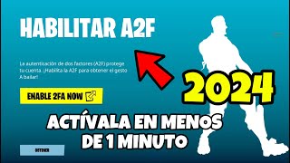 Cómo ACTIVAR la AUTENTIFICACIÓN en DOS PASOS 2FA en FORTNITE Capítulo 5  2024  MUY FÁCIL [upl. by Atirhs]