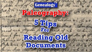 5 Tips on How to Read Old Documents Paleography [upl. by Indira]