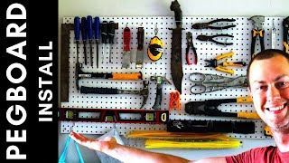 How to hang a pegboard in the garage [upl. by Stefano615]