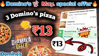 3 DOMINOS PIZZA in ₹13 😋🍕Dominos pizza offerDominos pizza offers for todaydominos coupon code [upl. by Enileuqkcaj]