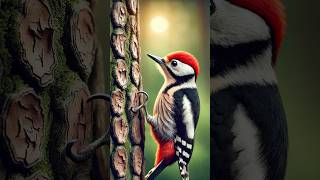 The Amazing Woodpecker Nature’s Skilled Carpenter shorts [upl. by Cordelia]