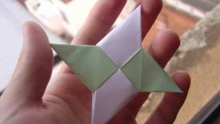 Origami Star shuriken  howto [upl. by Pape]