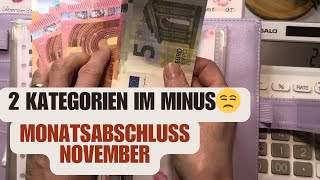 Monatsabschluss Haushaltsbudget November 2024 umschlagmethode budgeting [upl. by Rodney]