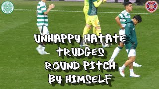 Unhappy Reo Hatate Trudges Round Pitch by Himself During Lap of Honour  Celtic 2  Hearts 0 [upl. by Naga]