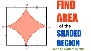 Area of Circle Sector amp Square  Shaded Region  8th12th Grade Maths Mensuration 2D Geometry [upl. by Enyrb]