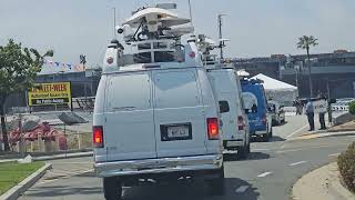 Media heading to the Los Angeles Fleet Week press conference after K9 check point [upl. by Pedro714]