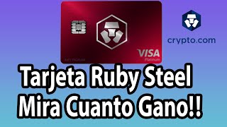 Tarjeta Visa Ruby Steel Cryptocom Mira Cuantos benefició madre mía [upl. by Airak104]