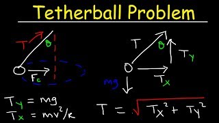 Tetherball Physics Problem  Calculate Tension Force [upl. by Schonthal354]