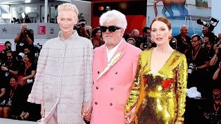 Pedro Almodovar and Julianne Moore at Venice Film festival [upl. by Ylram608]