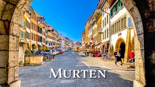 Murten is a charming medieval town in Switzerland 🇨🇭 4K Walking Tour [upl. by Aihcila]