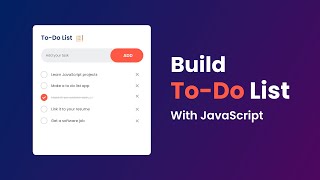 How To Create ToDo List App Using HTML CSS And JavaScript  Task App In JavaScript [upl. by Kcirdek]