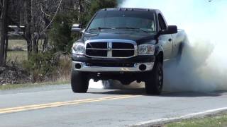 Dodge Ram Cummins Massive BURNOUT [upl. by Lativa]