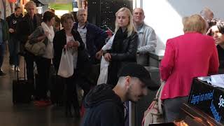 Boogie woogie pianoCharleroi airport [upl. by Kahler]